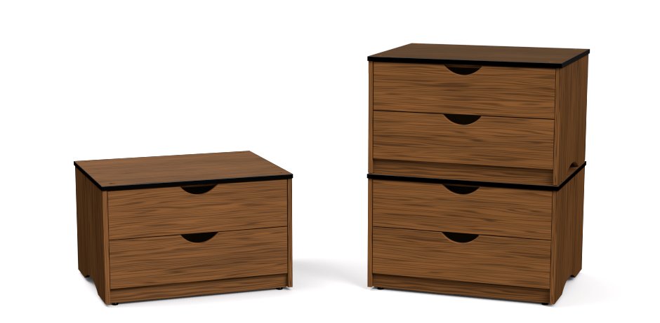 Spartan Two Drawer Stackable Chest - Blockhouse Contract Furniture